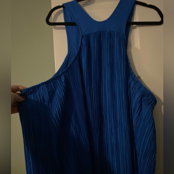 Anthropologie Plissé Maxi Dress in Cobalt Blue size 2X - Picture 9 of 12